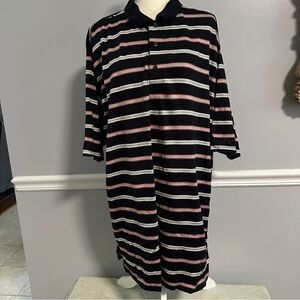 GREG NORMAN, MEN'S BLACK/RED COTTON SHORT SLEEVED STRIPED POLO SHIRT, SIZE XLT